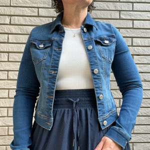 Wax Jean Stretch Denim Jacket Sz S